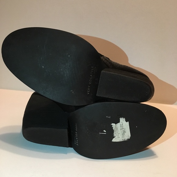 Very Volatile Booties Suede Reptile Leather Black - Picture 5 of 8